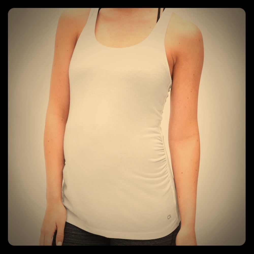 GapFit Maternity white racer back top